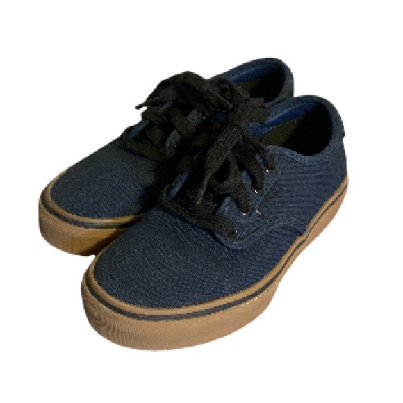 Vans Navy Blue Canvas Lace Up Skate Shoes - Boy’s Size 13.5